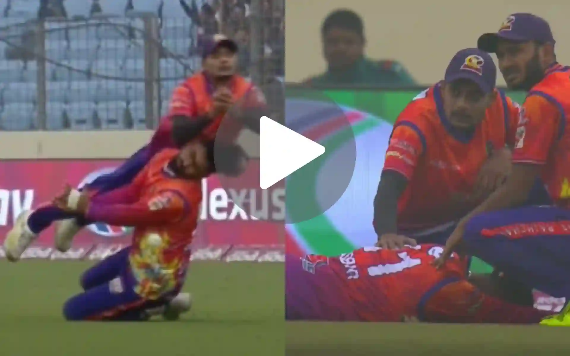 [Watch] Sabbir Hossain Knocked Out Cold After 'Deadly' Collision In BPL